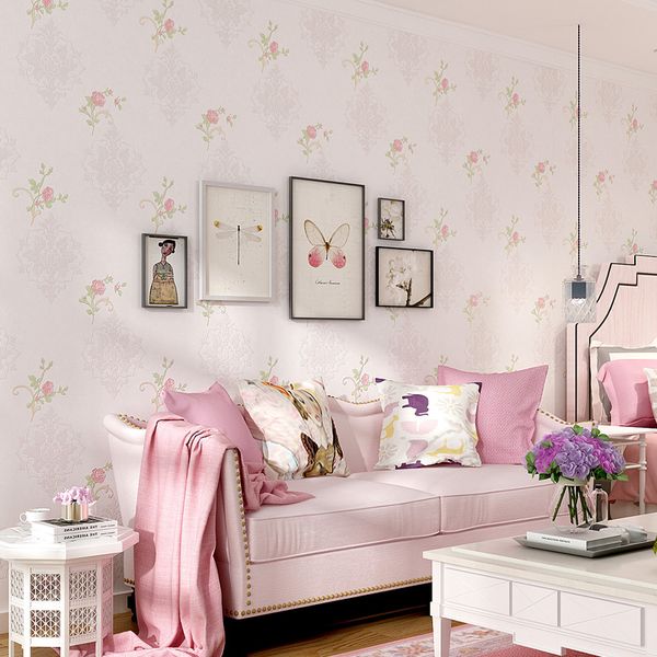 

rural floral wallpaper warm bedroom living room american restaurant bar european tv background wall paper home