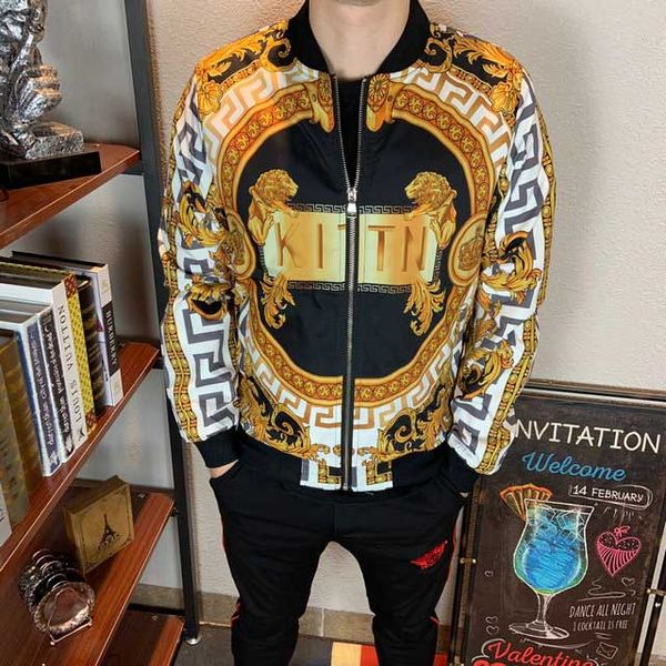 

2019 new mens jacket slim jacket men's european and american style simple men's jacket di-1, Black;brown