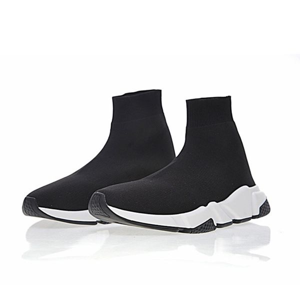 

platform speed trainer mens womens sock shoes black white red men women fashion luxury designer sneakers casual shoes b12