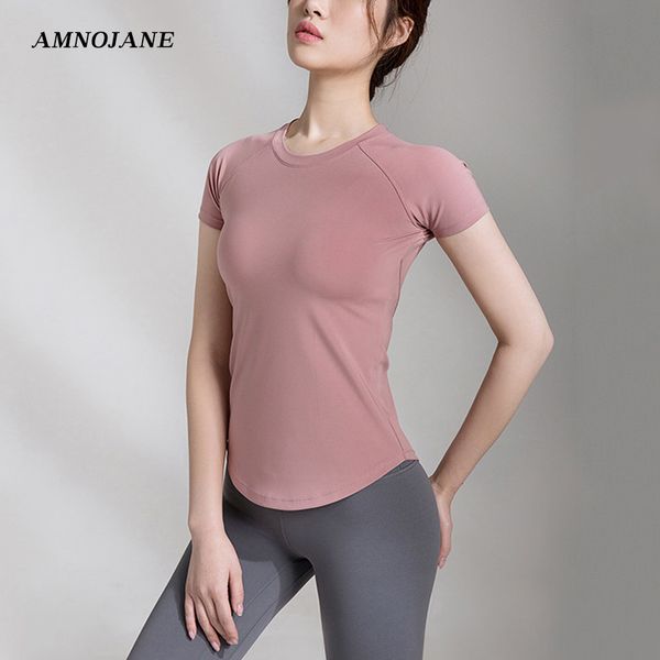 

yoga crop sport gym tank fitness clothing set women femme t shirt sports running tshirt workout mujer shirts sportswear, White;red