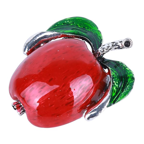 

alloy apple brooch european american corsage fashion cartoon personality brooches creative lady hat pin brooch women accessories, Gray