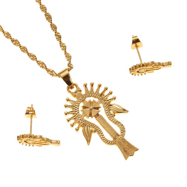 

ethiopian eritrea habesha gold color jewelry sets african set women fashion trendy wedding gifts african jewelry, Silver