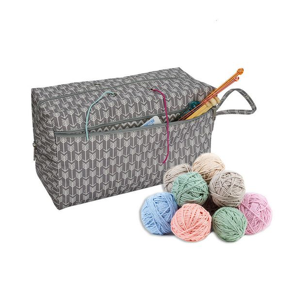 2019 Knitting Yarn Storage Bag Craft Tote Inner Divider For Wool Crochet Needles Storage Hand Tool Bag Travel Makeup Organizer Pouch From Jackson63