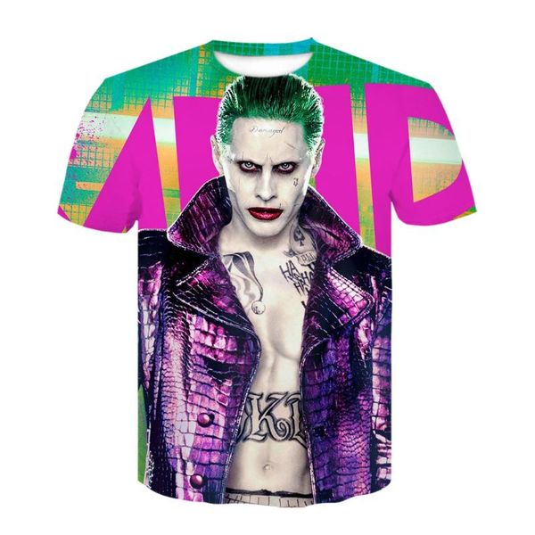 

men clothes 2020 suicide squad men women haha t shirt 3d print quinn joker shirt summer o-neck casual tee tshirt, White;black