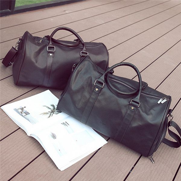 

fitness training sport gym bag mens weekend overnight luggage women duffel totes large leather handbags shoes storage pockets