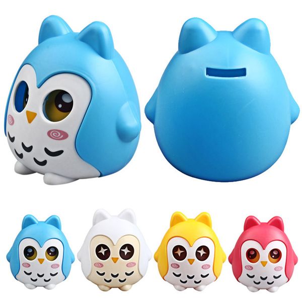 

owl shape piggy bank coin money box saving pot decoration kids gift
