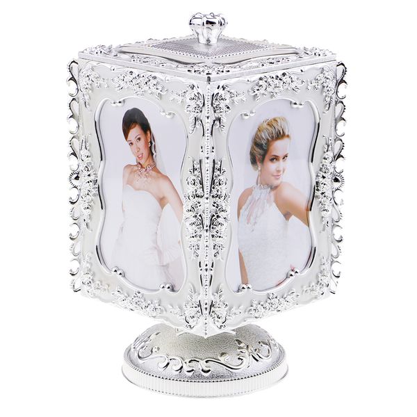 

3 в 1 wind up music box photo picture frame jewelry чехол для хранения женщины