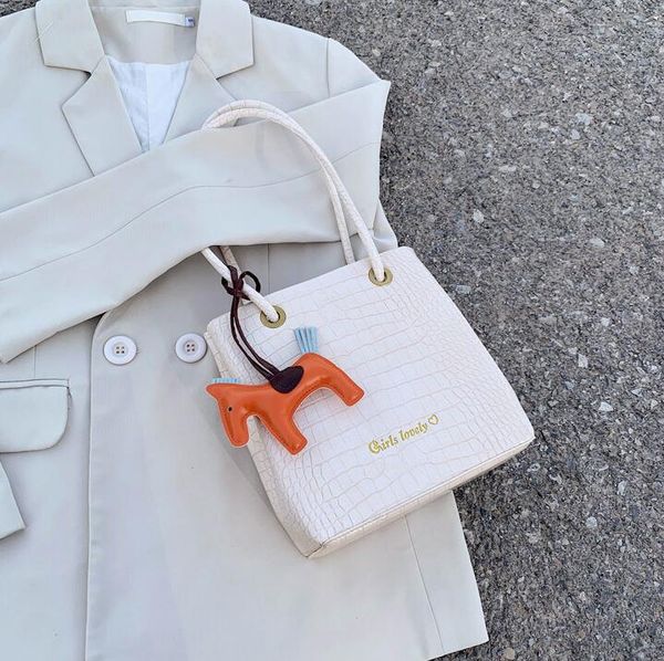 

Women Handbag Plain Alligator One Shoulder Bags Large Capacity PU Lady Travel Bag