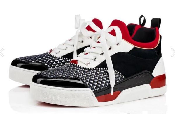 

low aurelien sneakers flat women,men red bottom shoes perfect quality casual outdoor trainer perfect gift with box c01, Black