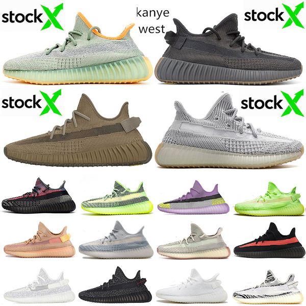 

new cinder yecheil earth running shoes desert sage mens women cloud white zebra bred reflective static kanye west trainers sneakers