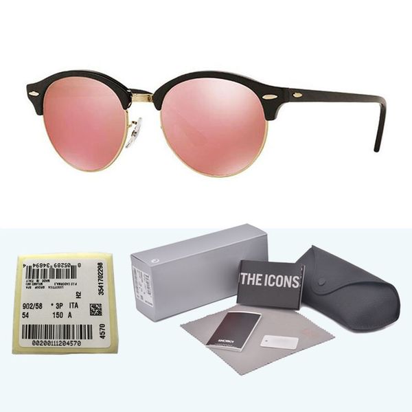 

round sunglasses ( glass lens ) acetate frame sun glasses men women driving uv400 oculos master with cases and label, White;black