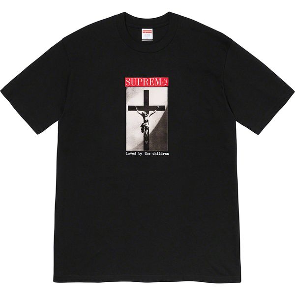 

20ss loved by the children tee jesus cross tie-dyed short-sleeved t-shirt, Red