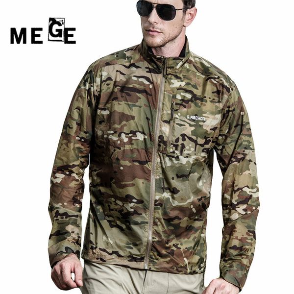 

mege summer sun & uv protection skin jacket, men 5 colors lightweight coolmax skin jacket, hiking hunting sun protector, Blue;black