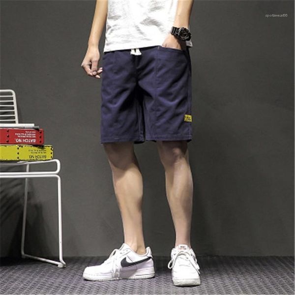 

short summer male elastic loose wash pockets shorts new teenager casual running lace up pants designer mens outdoor, White;black