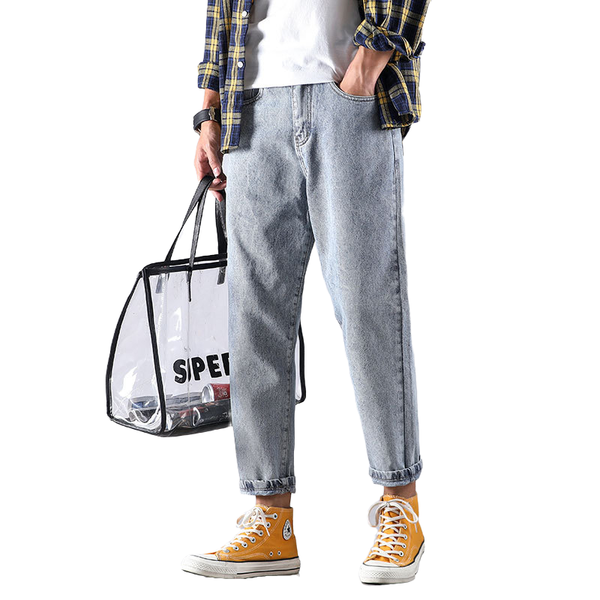 

men's jeans men fashion denim jogging trousers blue casual pants slim