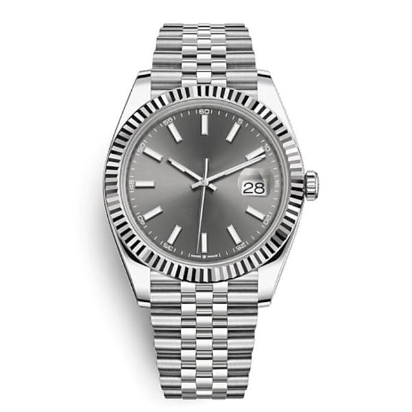 

12 colors automatic 2813 mechanical watches men datejust 41mm stainless steel sapphire glass solid clasp president mens gray wristwatch male, Slivery;brown