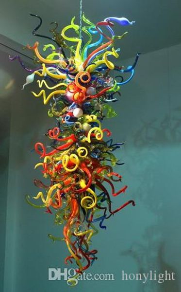 

modern colorful led pendant lamps hand blown murano glass chandelier italian style european large chandelier custom light