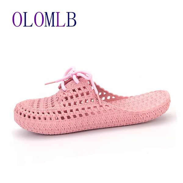

2020 wild pvc women's slippers multicolor pvc flat heel women's sandals and slippers beach comfortable c232, Black
