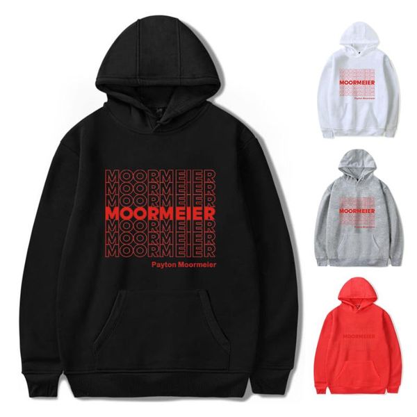 

women payton moormeier merh social media stars hoodies cotton printing hoodie female sport hoody new men's oversized hoodies, Black