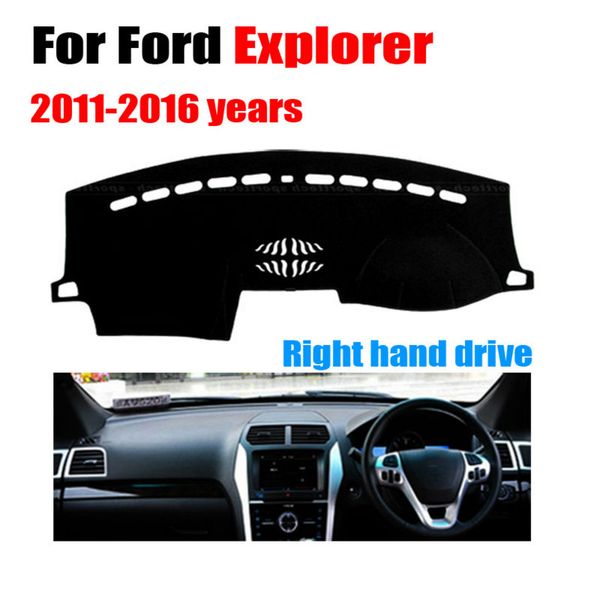 

rkac car dashboard covers mat for explorer 2011-2016 years right hand drive dashmat pad dash cover auto accessories
