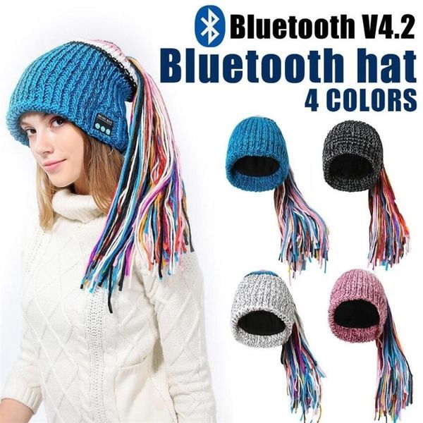 

зима теплая bluetooth-шляпа беспроводная музыкальная гарнитура 4.2 смарт-крышка наушников гарнитура динамик