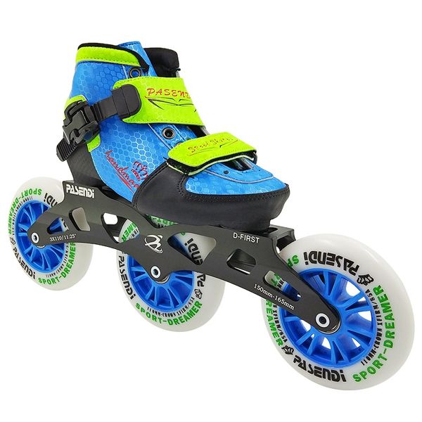 

2019 nuevas botas de patinaje de velocidad para niños 3x110 montura ajustable patines para hombres y mujeres patine prof