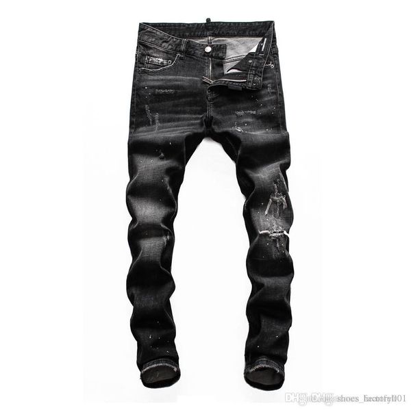 

brand jeans mens luxury designer jeans baggy biker high waisted ripped rock revival black skinny men jean jeckets long pants trousers 029, Blue