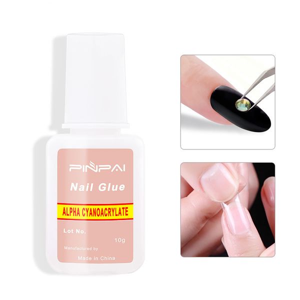 

10g nail glue for false french tips nail art nails care product decoration glue faux ongle, Red;pink