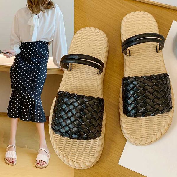 

2020 summer shoes flat beach sandals women sandals ladies slippers bohemian sandles female flip flops woman sandales femme, Black