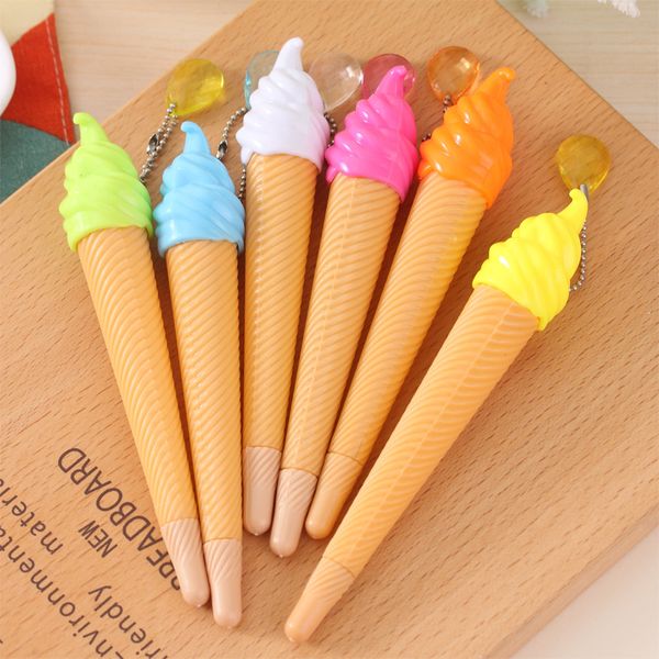 

6 pcs creative ice cream pen kawaii gel pen caneta material escolar stationery office school supplies gift