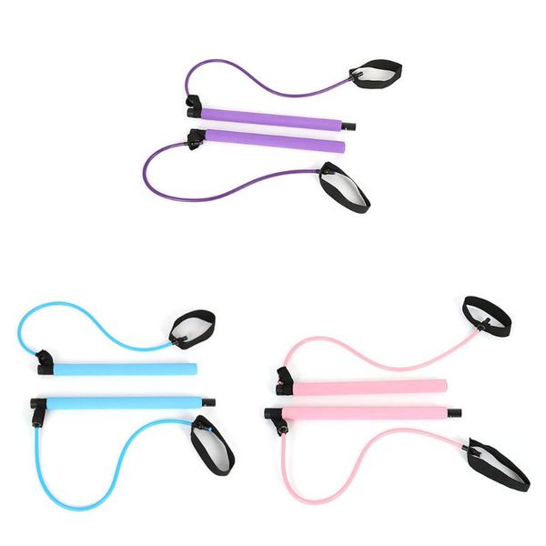 

portable pilates bar kit with resistance band home fitness equipment workout