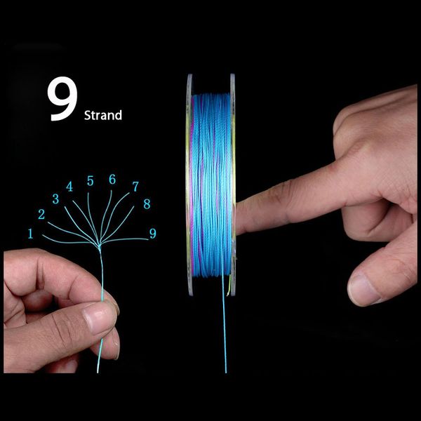 

germany pe 9 strand braided fishing line sea ocean lure casting weaves 100m fishing lines salt water freshwater