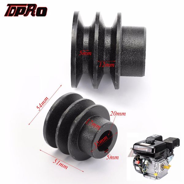 

tdpro 35mm od 20mm id v belt pulley bore die double groove for 168f 170f gx110 gx120 gx160 gx200 7hp atv go kart engines