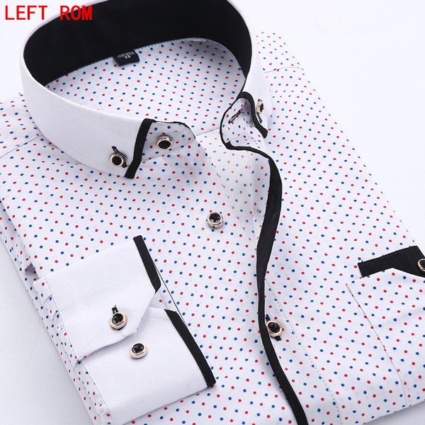 

2017 men's wedding shirt long sleeve men dress shirt business solid color casual shirts work wear formal slim man s-4xl, White;black