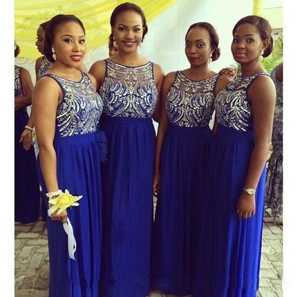 

charming royal blue long bridesmaid robes dress backless sheer neck rhinestones crystal beaded long robes de demoiselle d'honneur prom, White;pink