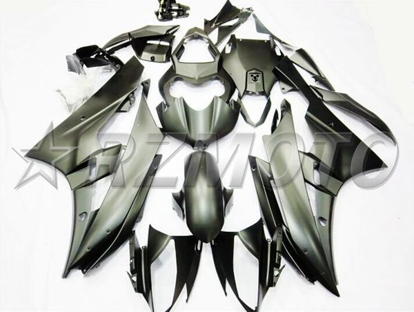 

4gifts injection mold new abs motorcycle full fairings kit fit for yamaha yzf-r6 2006 2007 06 07 r6 bodywork set all black