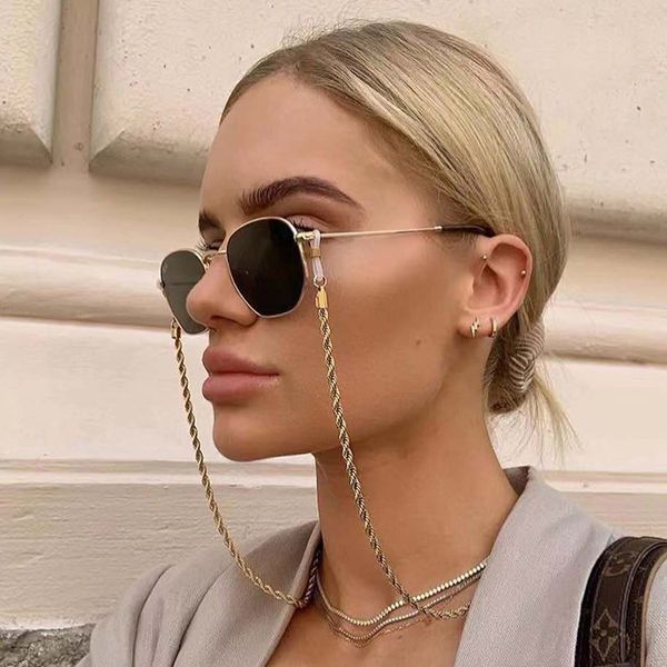 

2020 womens gold eyeglass chains sunglasses reading beaded glasses chain eyewears cord necklace strap rop, Silver