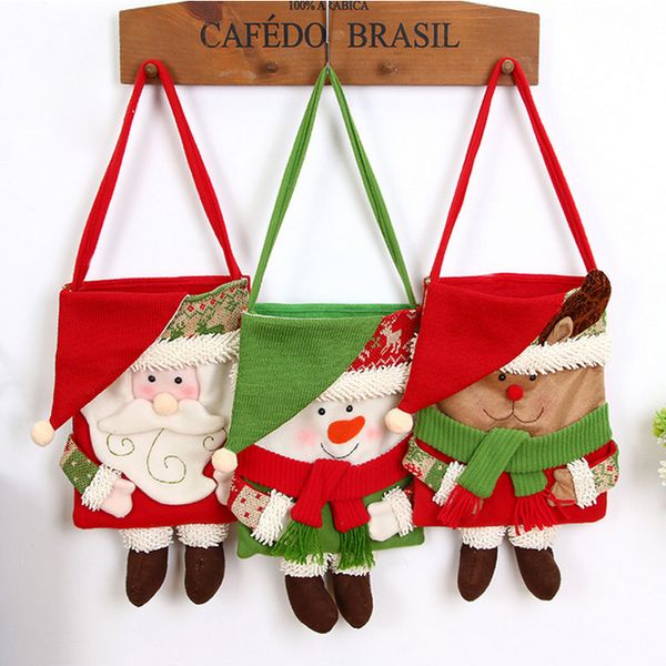 

3pcs christmas ornament bag, hand-held candy bag, christmas gift