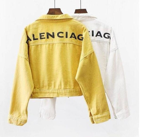 

high waist denim jacket female autumn wild short harajuku style student long sleeve loose jacket xl, Black;brown