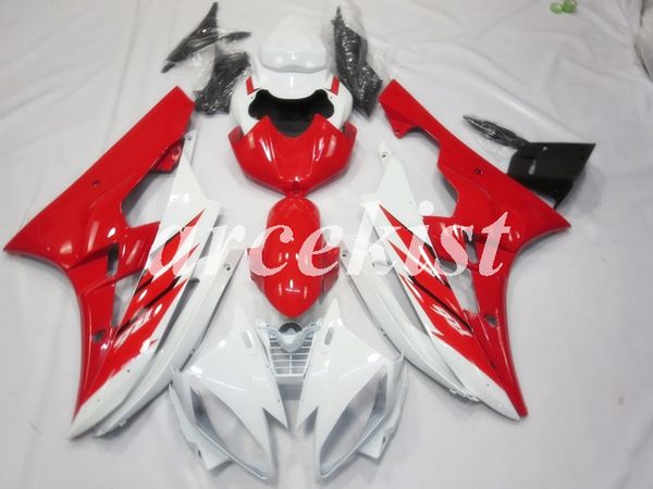 

new abs injection mold motorcycle fairings kits fit for yamaha yzf-r6 2006 2007 06 07 r6 red white light