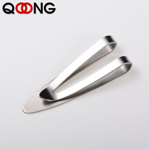 

qoong custom lettering minimalist money metal clip stainless steel symbol money clips fashion accessories for souvenir gifts, Black