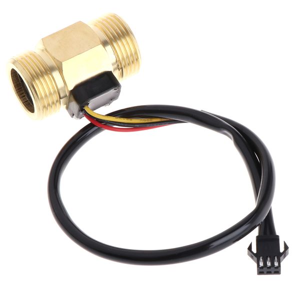 

2018 flow sensor g3/4" dn20 copper hall effect liquid water flow switch sensor meter