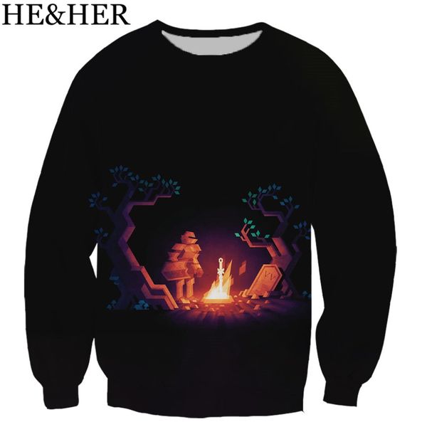 

new arrival latest harajuku bonfire ahe 3d color printed hoodies men women sweatshirts harajuku hoodie funny streetwear, Black