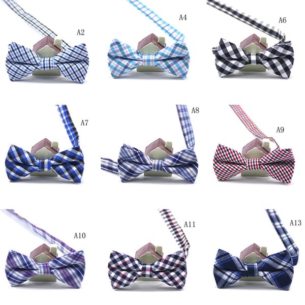 

1pcs new style children polester bowties plaid bowtie baby kid kids classical dot/plaid/striped/flowers butterfly bow tie, Red;brown