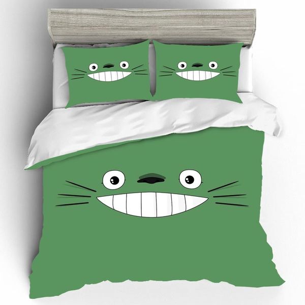 

cartoon cute totoro twin bedding set bedding linen cotton duvets cover and linen sets luxury  comforter sets bed sheet
