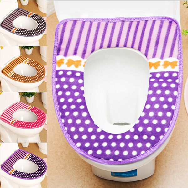 

bathroom toilet seat cover closestool washable soft warmer mat cover pad cushion cover