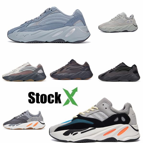 

with box fashion luxury designer shoes wave runner 700 v2 vx kanye west shoes solid vanta men women running sneakers #dsk930
