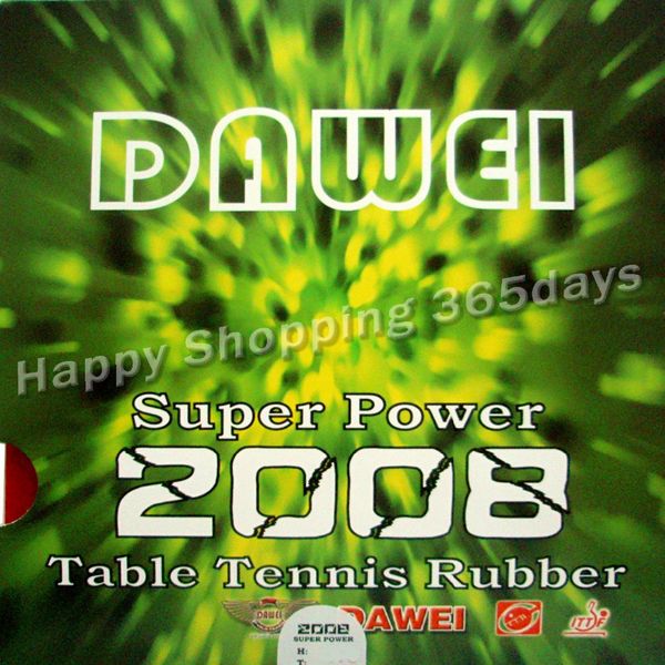 

original dawei super power 2008 pips-in table tennis rubber with sponge table tennis bat rubber racket pimple