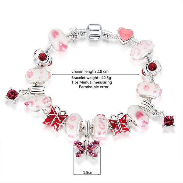 

jingzeyi fashion jewelry silver charms bracelet & bangles beads fit brand bracelet for women anniversary jewelry gift, White
