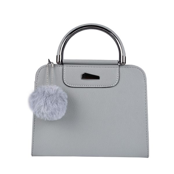 

women pu leather handbag women shoulder crossbody bag totes sac a main fur ball pendant luxury designer ladies handbags pink